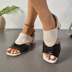 Damen Elegante Sling-Pumps mit modischem Krokodil-Leder-Design und bequemer Fußbettung R&B