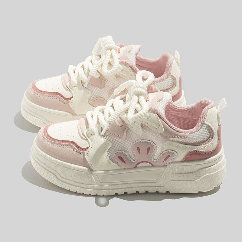 Damen Sportliche Sneakers mit floralem Design und atmungsaktiver Mesh-Oberfläche R&B