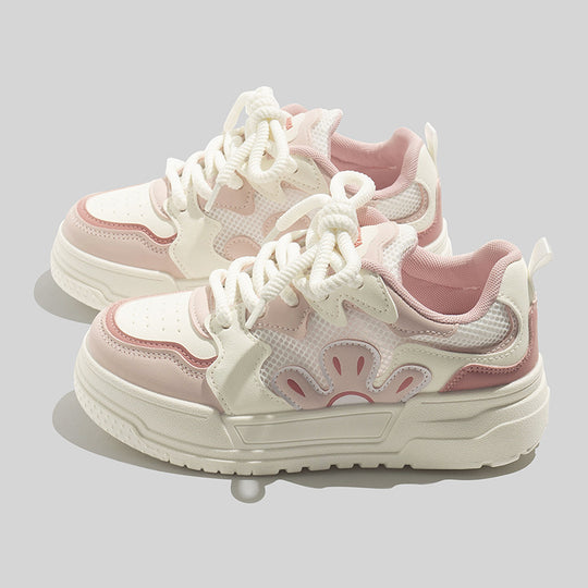 Damen Sportliche Sneakers mit floralem Design und atmungsaktiver Mesh-Oberfläche R&B