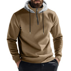 Herren Sportlicher Kapuzenpullover mit halbem Reißverschluss und atmungsaktivem Material R&B