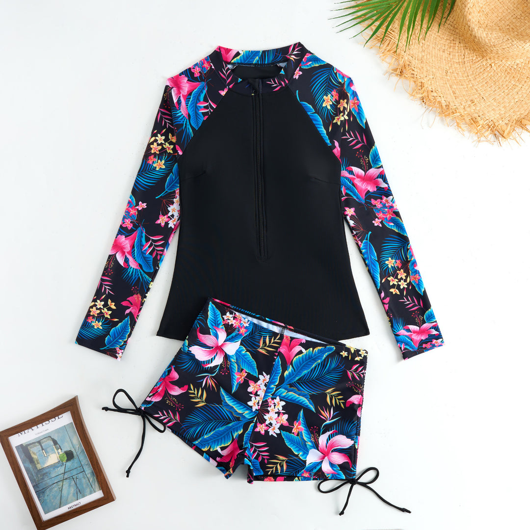 Damen Sportlicher Langarm-Surfuanzug R&B