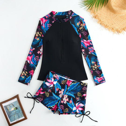 Damen Sportlicher Langarm-Surfuanzug R&B