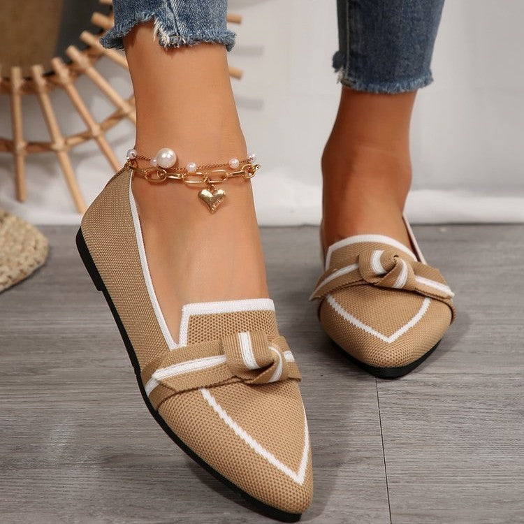 Damen elegante Slip-On Ballerinas mit modischem Knopfdetail R&B
