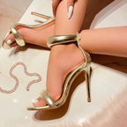 Damen High-Heels mit elegantem Riemendesign und geschwungenem Absatz R&B