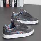 Damen Sneakers mit floralem Innenfutter und rutschfester Sohle