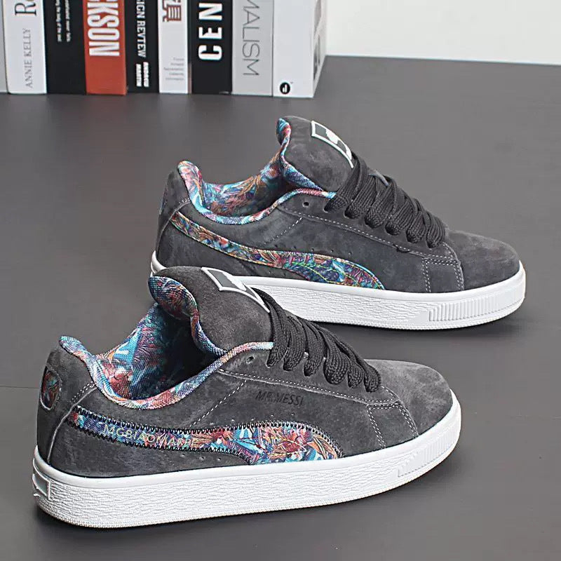 Damen Sneakers mit floralem Innenfutter und rutschfester Sohle