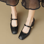 Damen elegante Mary-Jane Pumps mit modischer Schnalle