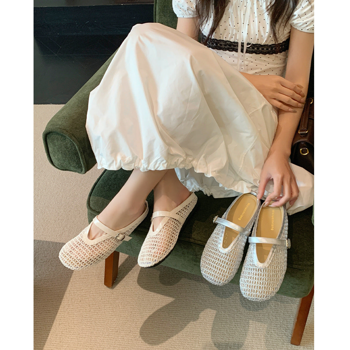 Damen Komfortable Clogs mit verstellbarem Riemen und atmungsaktivem Netzdesign