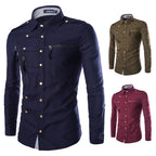 Herren modisches Hemd mit multifunktionalen Taschen und hochwertigem Stoff R&B
