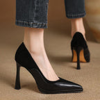 Damen elegante Spitzer-Pumps mit luxuriösem Fuxia-Design
