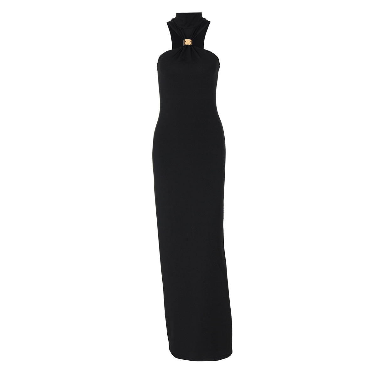Damen Bodenlanges Abendkleid mit elegantem Halterneck R&B