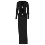 Damen Glamouröses Abendkleid mit raffinierten Cut-Outs und funkelnden Details R&B