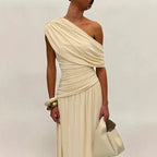 Damen Elegantes Wickel-Maxikleid mit asymmetrischem Schnitt und hochwertigem Jersey R&B