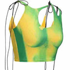Damen Crop-Top mit asymmetrischem Dekolleté und verstellbaren Trägern R&B