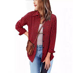 Femme Button-Up Gingham Check Shirt R&B