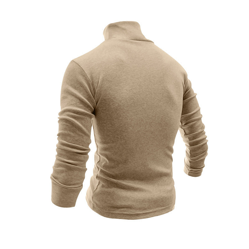 Herren Eleganter Rollkragenpullover aus weichem Strickstoff R&B