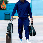 Herren lässiges Freizeit-Set mit Kapuzenpullover und Jogginghose R&B
