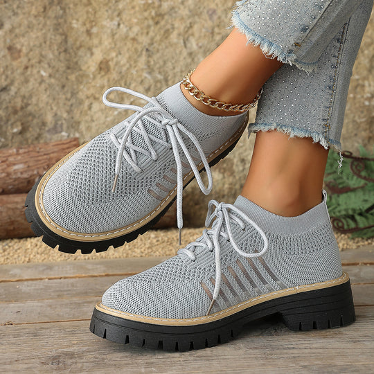 Damen Sportliche Sneakers mit atmungsaktivem Strickoberteil und rutschfester Sohle R&B