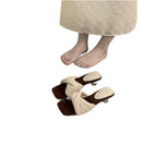 Damen bequeme Zehensandalen mit elegantem geflochtenem Design R&B