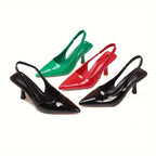 Damen Slingback Pumps mit spitzem Zehenbereich R&B