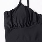 Damen Sport-Bikinioberteil mit verstellbaren Trägern und gerafftem Design R&B