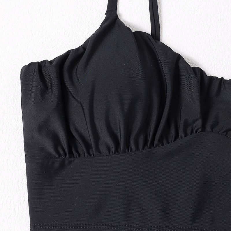 Damen Sport-Bikinioberteil mit verstellbaren Trägern und gerafftem Design R&B