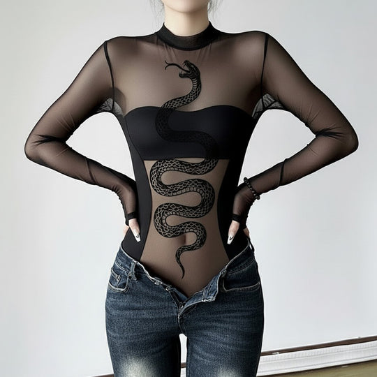 Damen Spitzen-Bodysuit mit verführerischem V-Ausschnitt und süßen Rüschendetails R&B