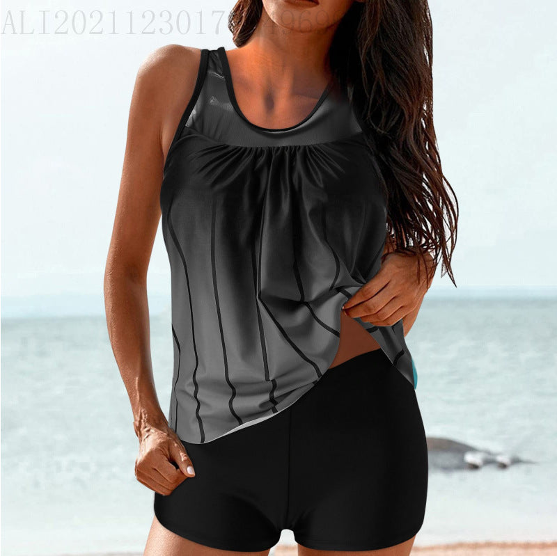 Damen Sportliches Strandoutfit mit modischer Raffung R&B
