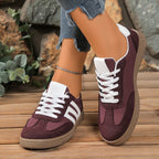 Damen modische Sneakers mit hochwertigem Veloursleder und rutschfester Sohle R&B