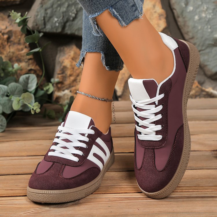 Damen modische Sneakers mit hochwertigem Veloursleder und rutschfester Sohle R&B
