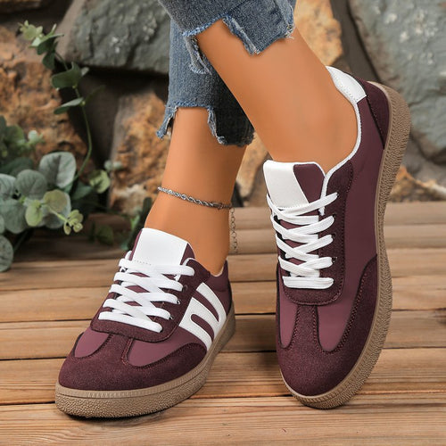Damen modische Sneakers mit hochwertigem Veloursleder und rutschfester Sohle R&B