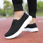 Damen Slip-On Sneakers mit atmungsaktivem Strick-Obermaterial