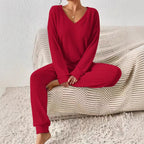 Damen Loungewear Set aus Rippstrick R&B