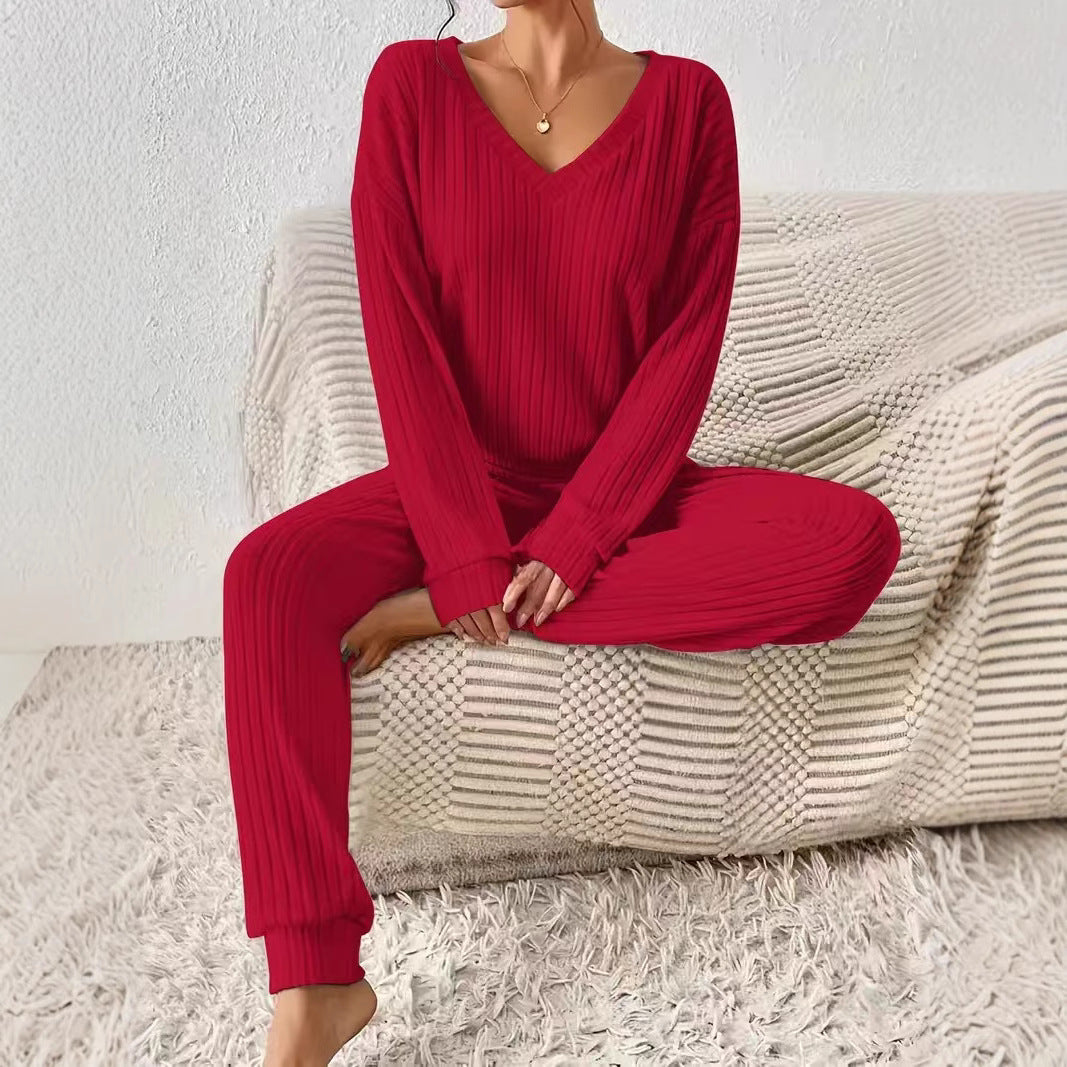 Damen Loungewear Set aus Rippstrick R&B