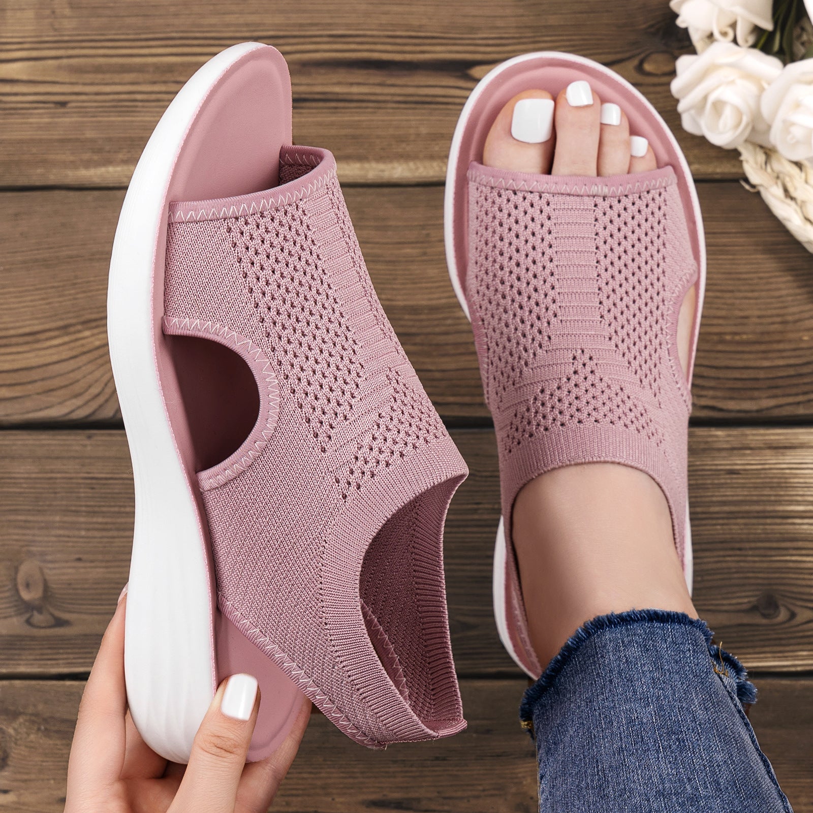 Damen Sportliche Sandalen mit atmungsaktivem Obermaterial und flexiblem Sohlenkonzept