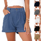 Damen Hochwertige Design-Shorts Im Waffelstrick R&B