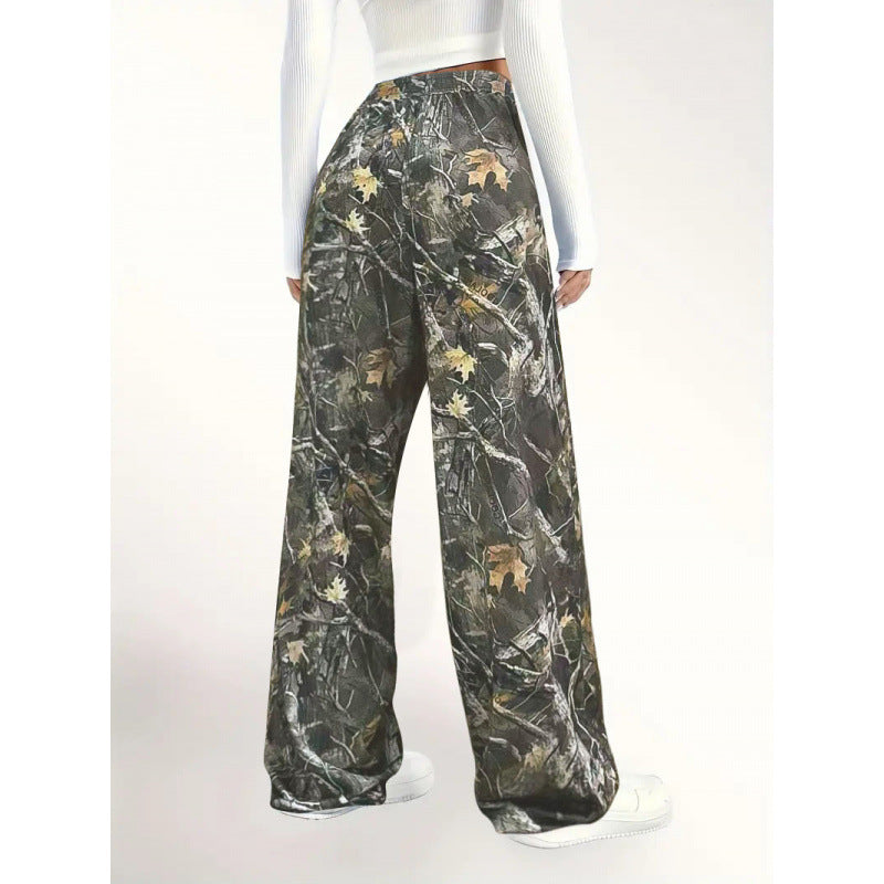Damen Camouflage weite Hose R&B