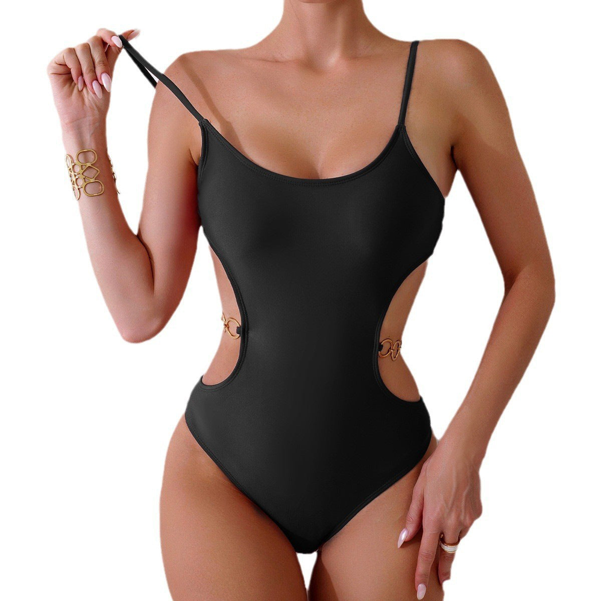 Damen Einteiler Badeanzug mit elegantem Cut-Out-Design R&B