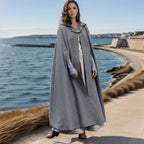 Damen elegante Kapuzenumhang mit verstellbarem Verschluss R&B