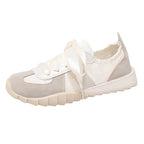 Damen Sneakers mit glänzenden Schnürsenkeln und atmungsaktivem Mesh-Obermaterial R&B
