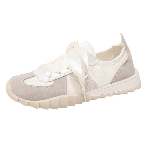 Damen Sneakers mit glänzenden Schnürsenkeln und atmungsaktivem Mesh-Obermaterial R&B
