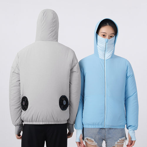 Damen nan leichte Kapuzenjacke mit elastischem Saum und Daumenlochärmeln R&B