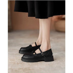 Damen elegante Mary Jane Loafers mit modischem Riemchen und komfortablem Fußbett R&B