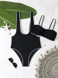 Damen Badeanzug mit modischem Wickeldesign und eleganten Rüschen R&B
