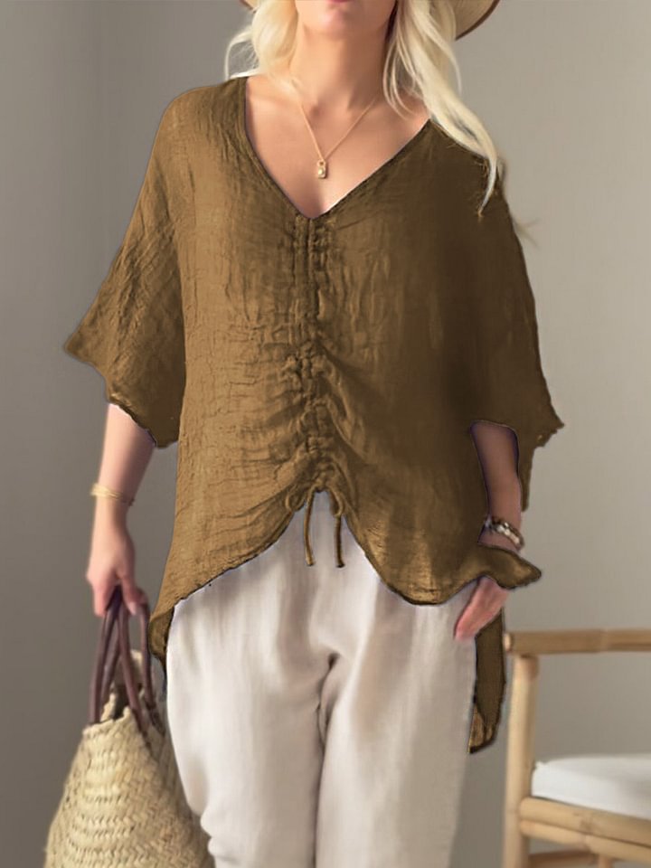 Damen leichtes, oversize Tunika-Shirt R&B