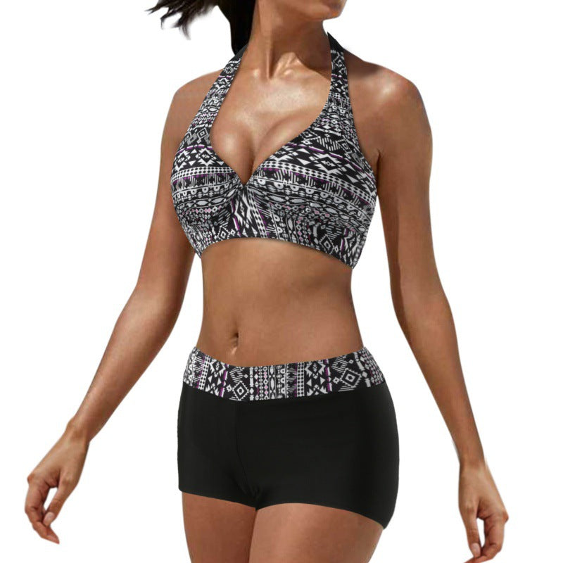 Damen Sportlicher Bikini mit hoch geschnittenem Unterteil R&B