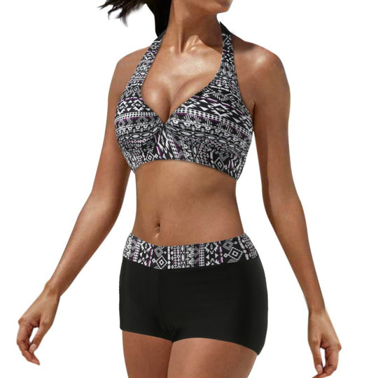 Damen Sportlicher Bikini mit hoch geschnittenem Unterteil R&B