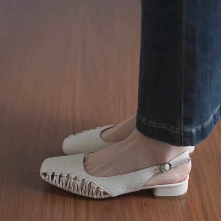 Damen Slingback-Pumps mit modischem Riemendetail und bequemer Fußbettgestaltung