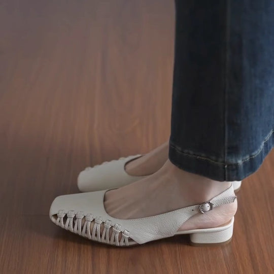 Damen Slingback-Pumps mit modischem Riemendetail und bequemer Fußbettgestaltung R&B