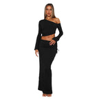 Damen Maxi-Kleid mit asymmetrischem Schnitt und eleganter Raffung R&B